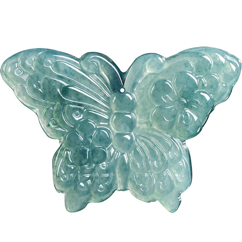 Necklaces - Natuurlijke Birmese Jadeïet vlinder hanger ketting