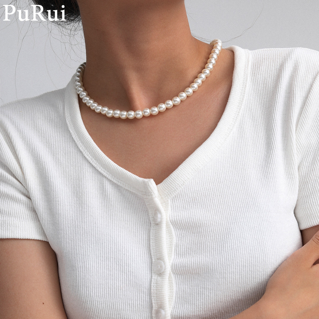 Minimalistische Imitatie Parel - Pearl Choker Necklace Vintage recensie en prijs