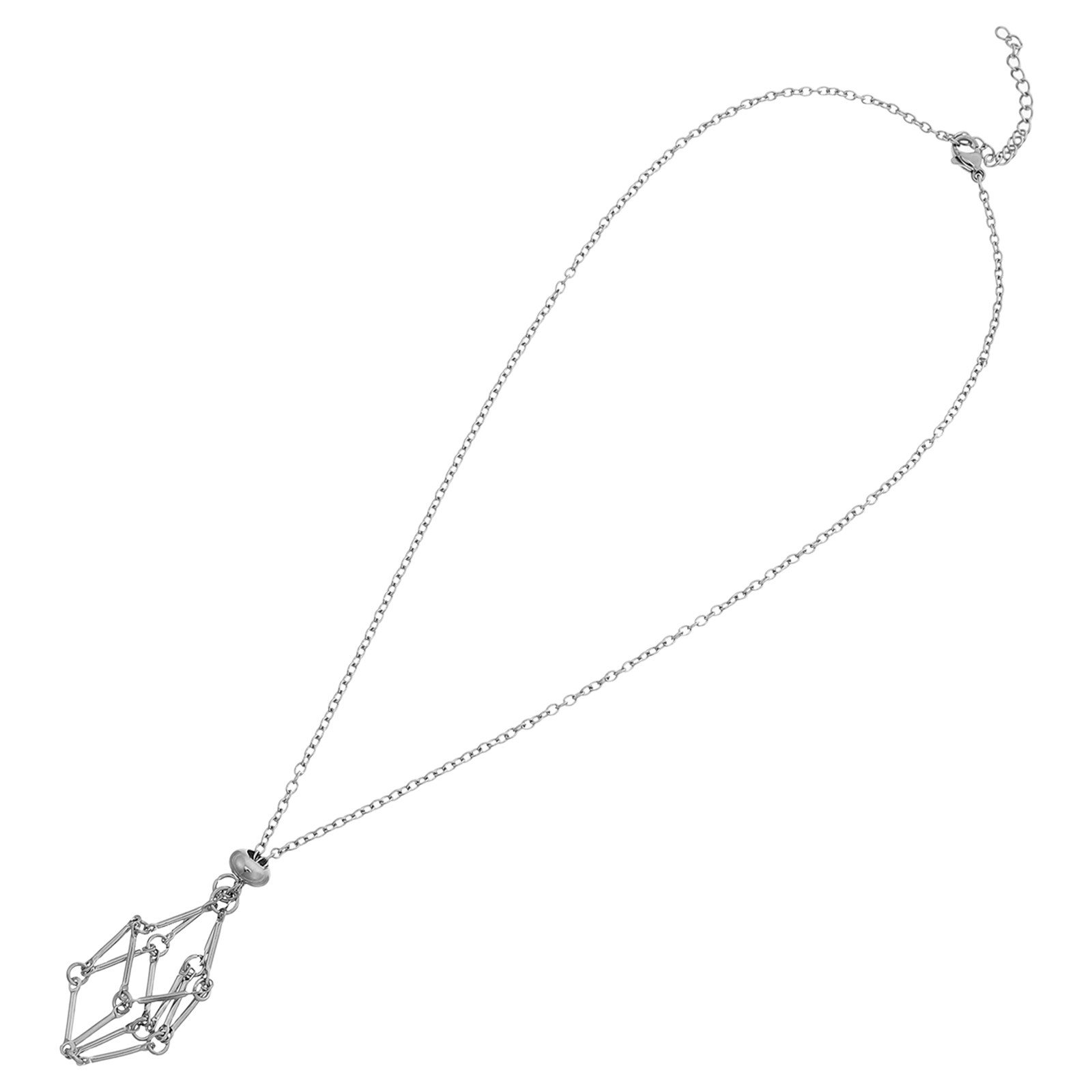 Halsketting van roestvrij staa - Crystal Pendant Necklace Natural Stone recensie en prijs