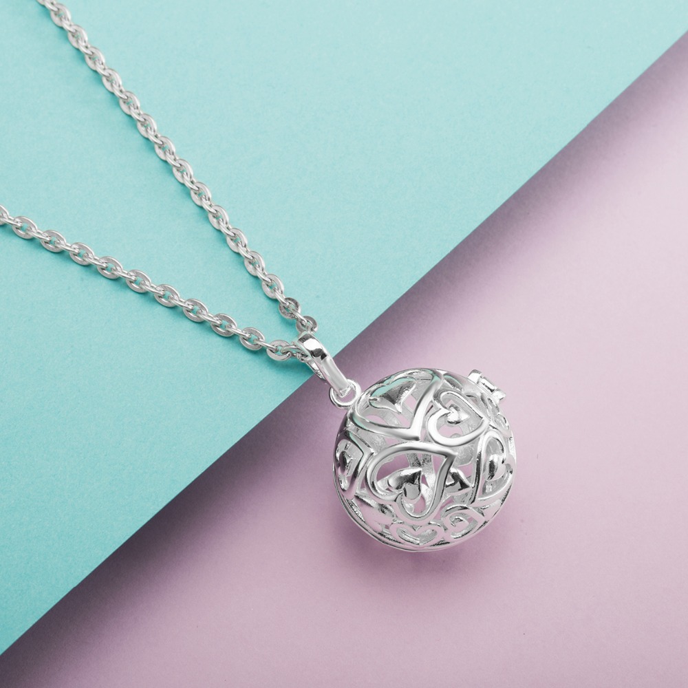 Eudora 20mm Harmonie Bal Hange - Heart Locket Necklace Photo recensie en prijs