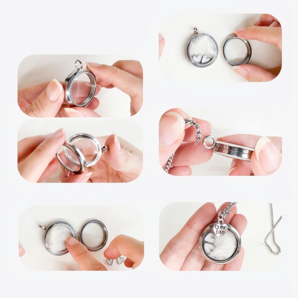 Hartvormige ketting van roestv - Heart Locket Necklace Photo recensie en prijs