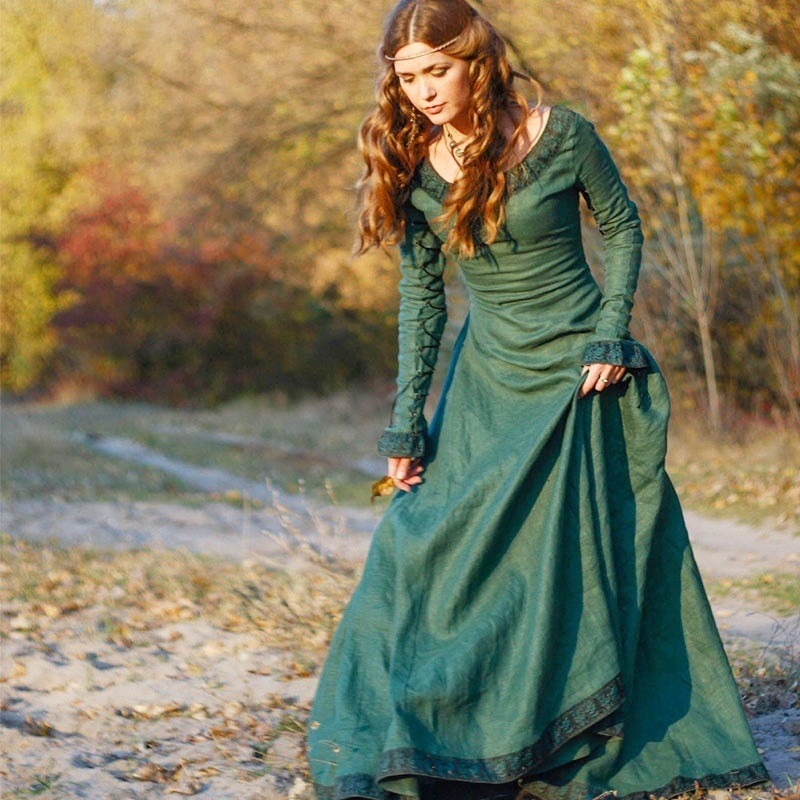 Dames Middeleeuwse Lange Jurk  - Necklaces recensie en prijs