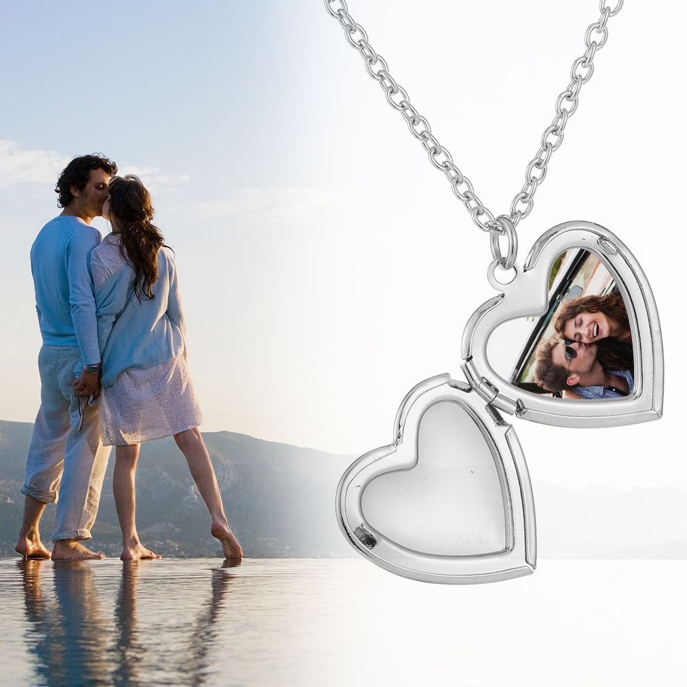 Minnaar mode vriend sieraden k - Heart Locket Necklace Photo recensie en prijs
