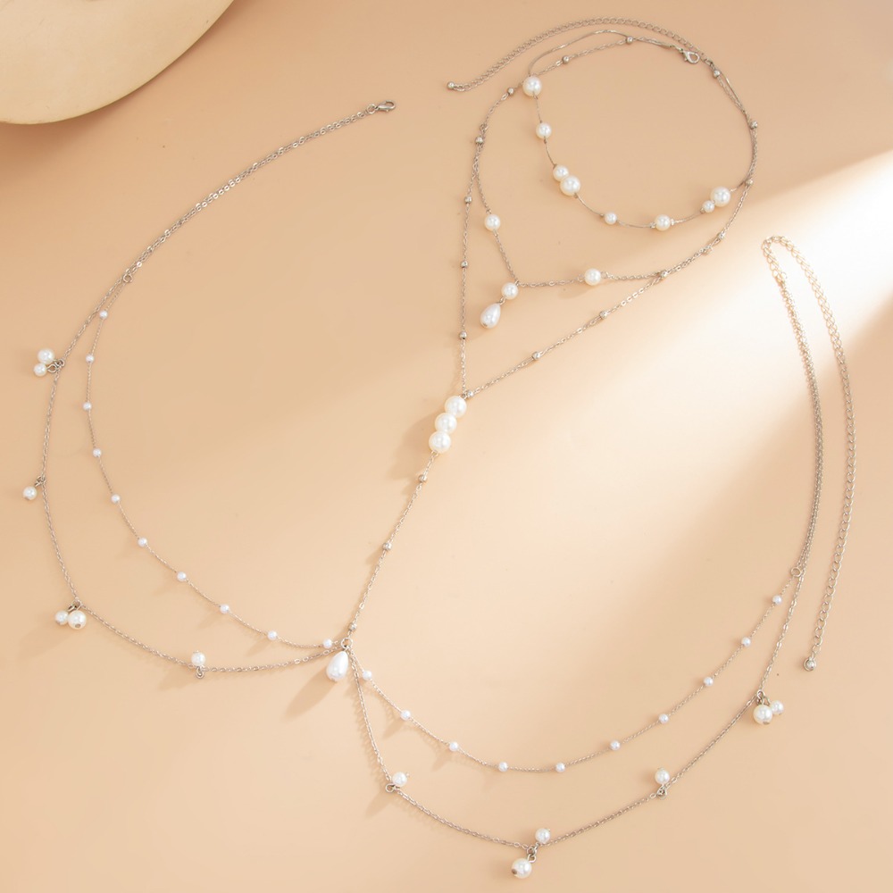 Multi-layer imitatie parel ket - Body Jewelry recensie en prijs