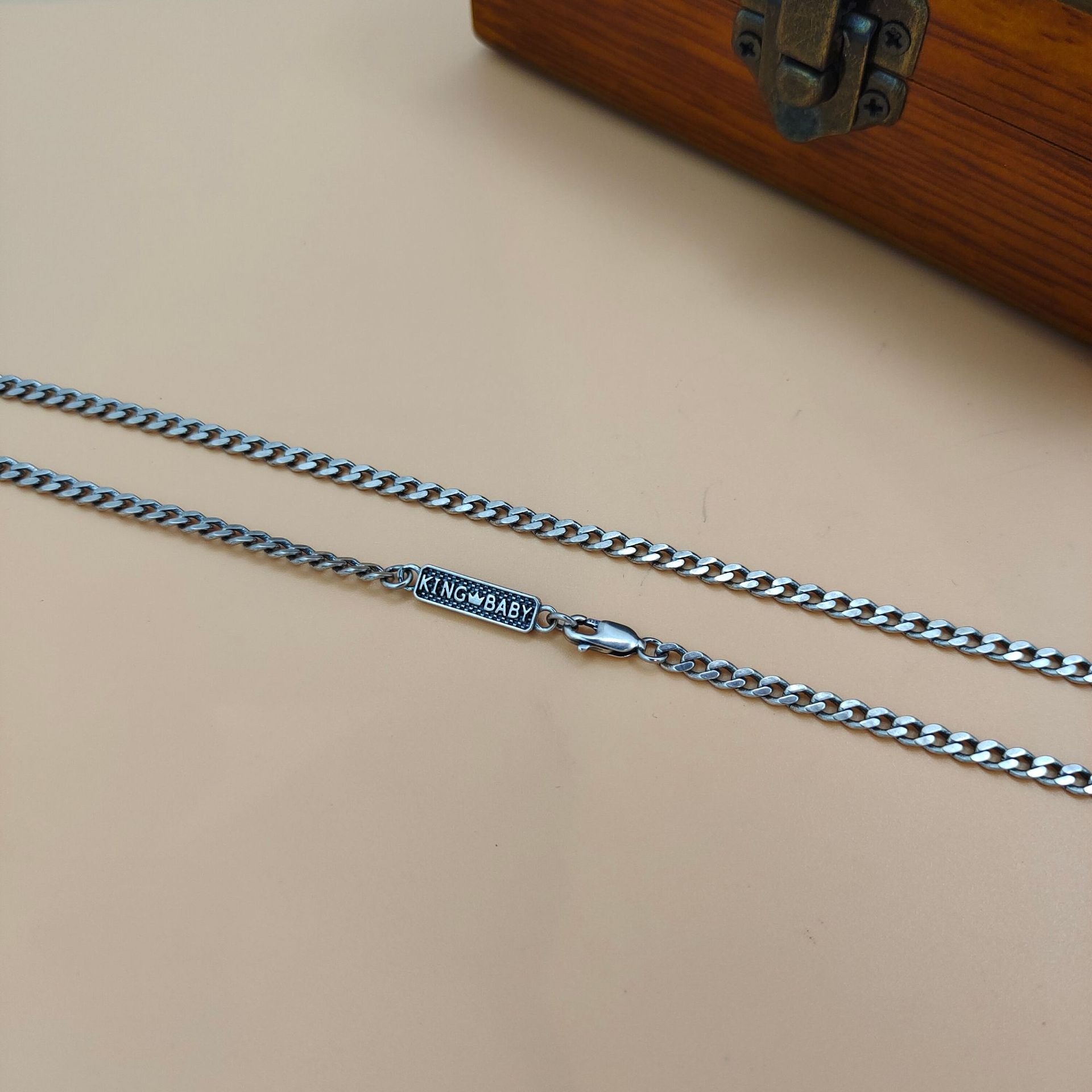 S925 sterling zilveren trendy  - 925 Sterling Silver Chain Necklace Men recensie en prijs