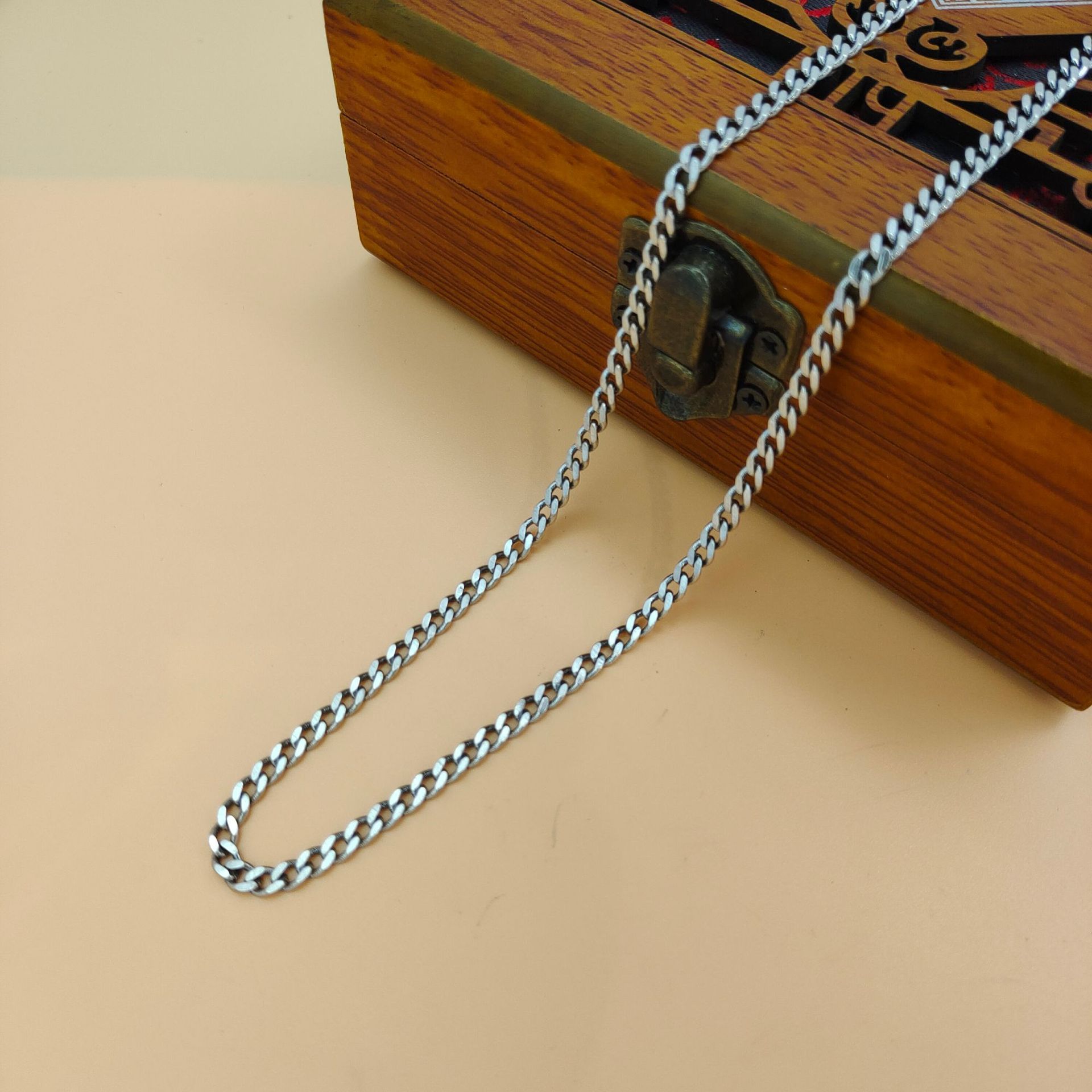 S925 sterling zilveren trendy  - 925 Sterling Silver Chain Necklace Men recensie en prijs